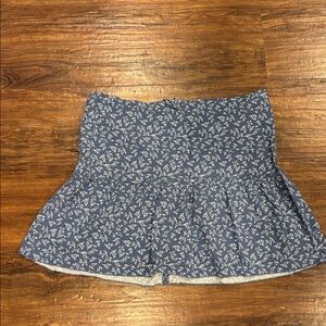 Brandy Melville Dark Blue Floral Mini Skirt